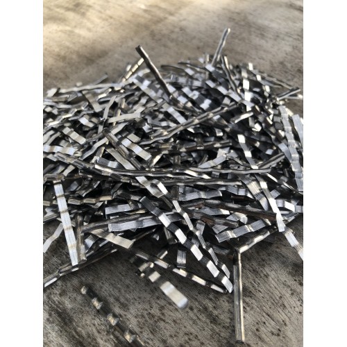 Фибра стальная листовая 0.3х45 мм для бетона